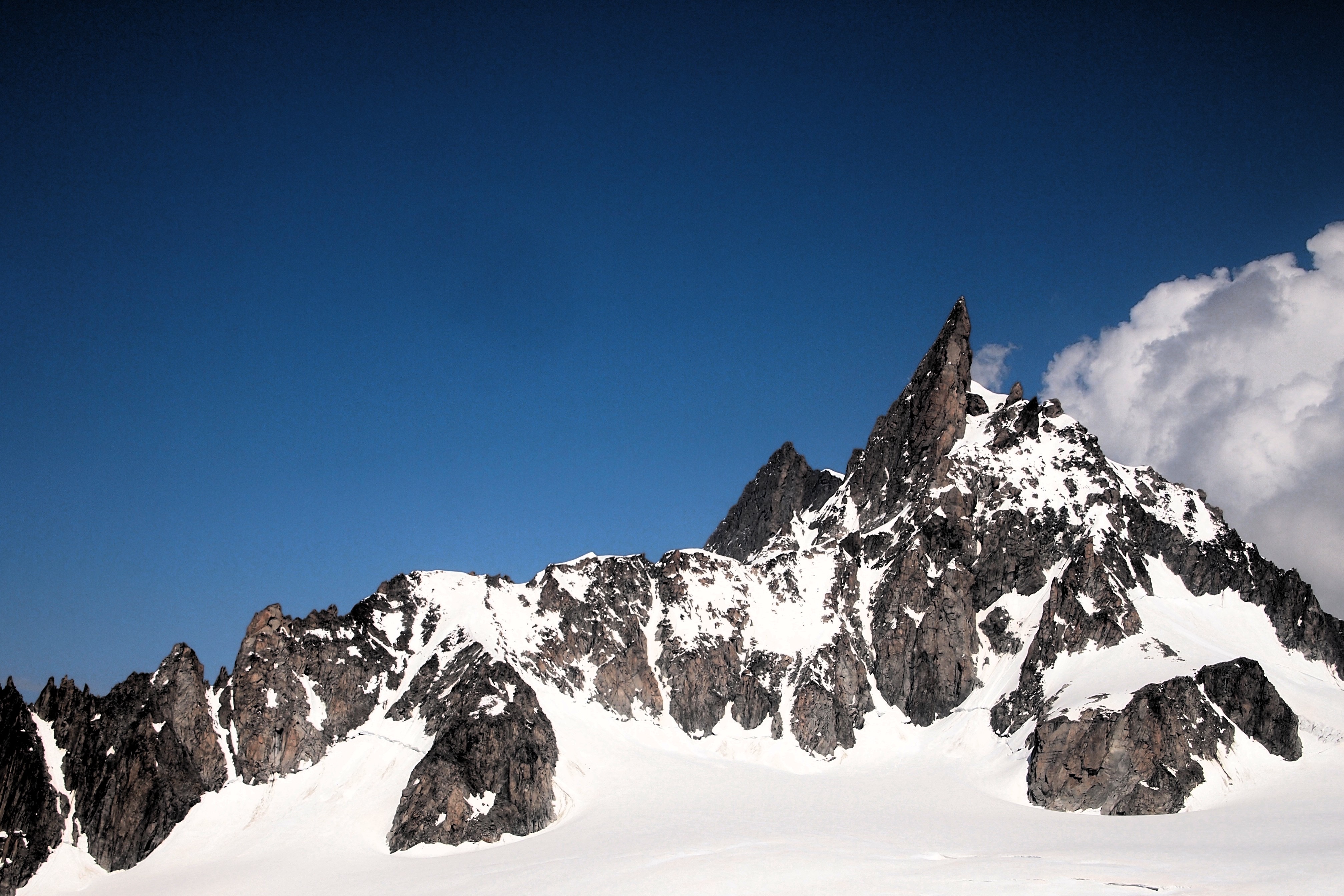 View to the Dent Du Geant, Chamonix